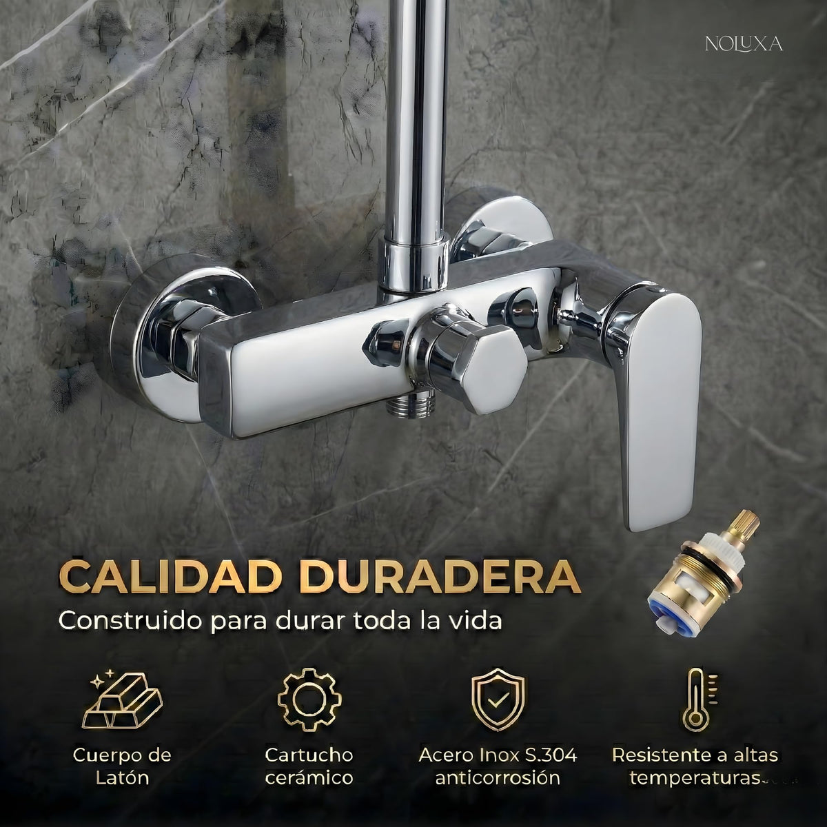 COLUMNA DE DUCHA MONOMANDO SERIE DELOS