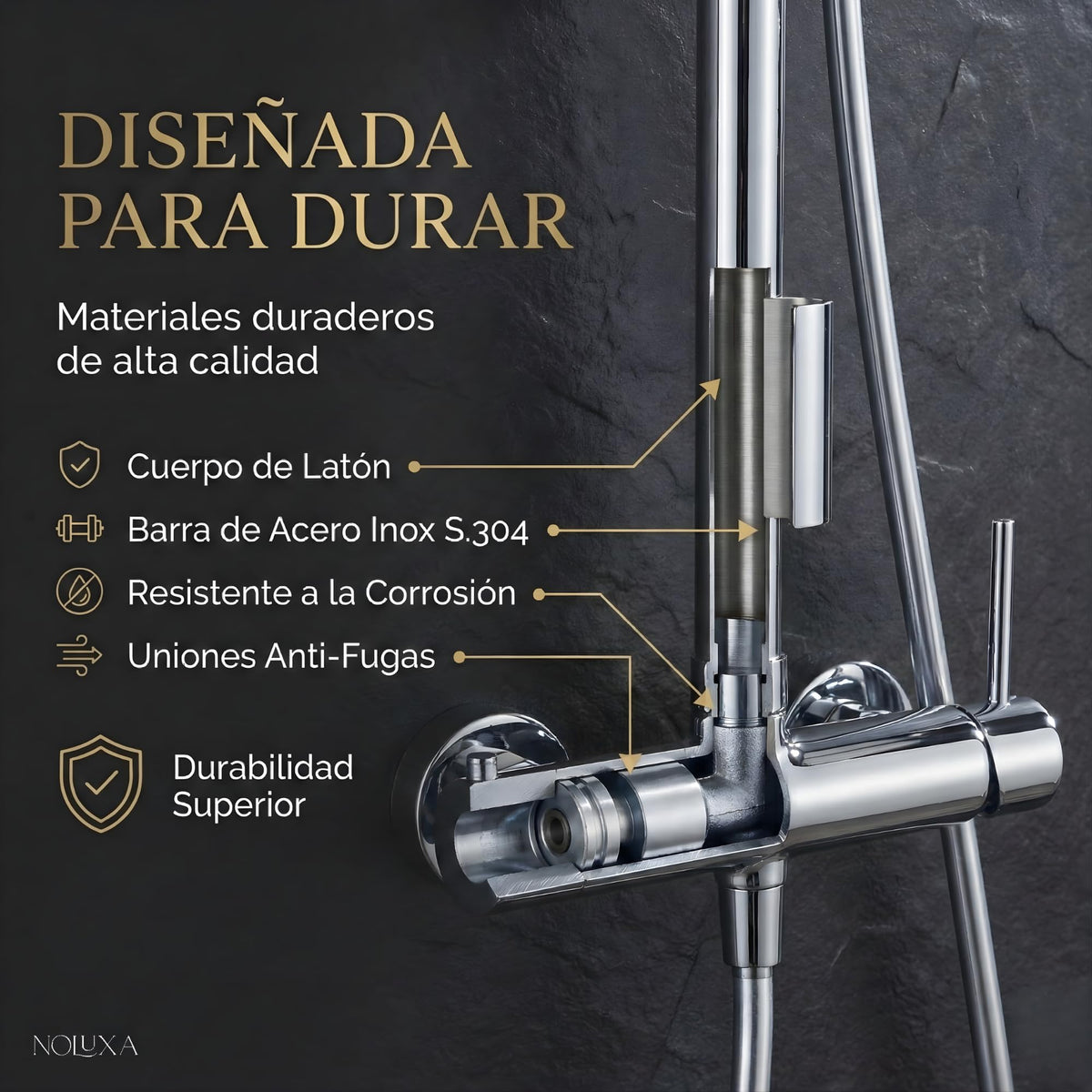 COLUMNA DE DUCHA MONOMANDO SERIE MONZA