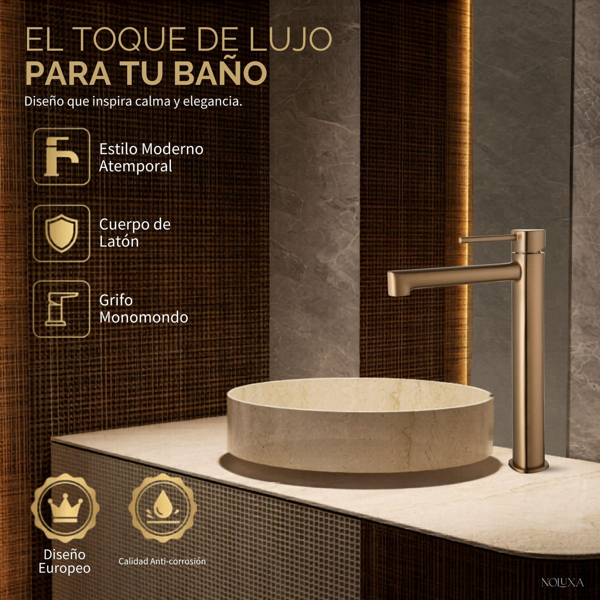 Tall-spout single-lever basin mixer TOSCANA SERIES
