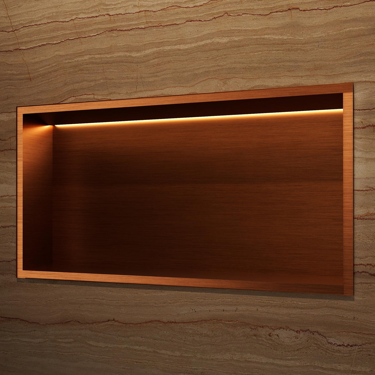 HORNACINA RECTANGULAR 63X33CM CON LUZ LED SERIE OCEANIC