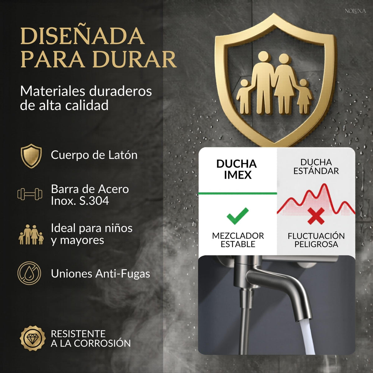 GRIFO BAÑERA Y DUCHA MONOMANDO SERIE GÉNOVA