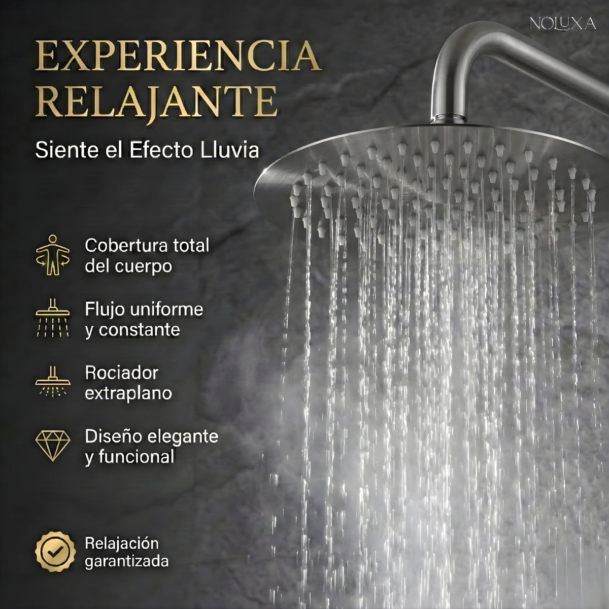 COLUMNA DUCHA EXTERIOR EN ACERO INOX. S.316 SERIE MOSCÚ