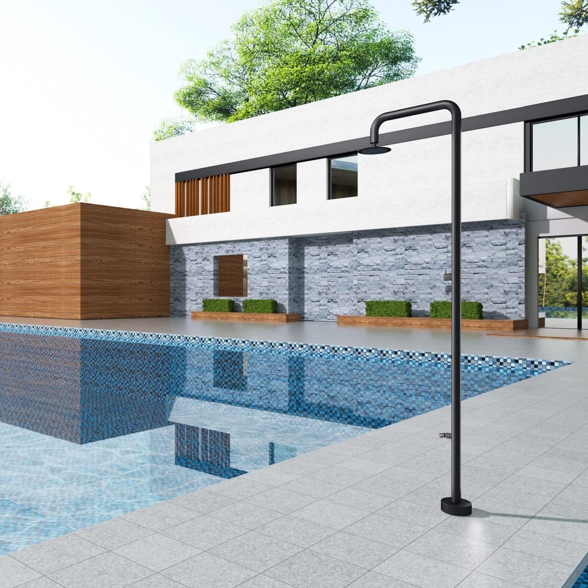 DUCHA PISCINA EXTERIOR EN ACERO INOX. S.316 SERIE MICHIGAN