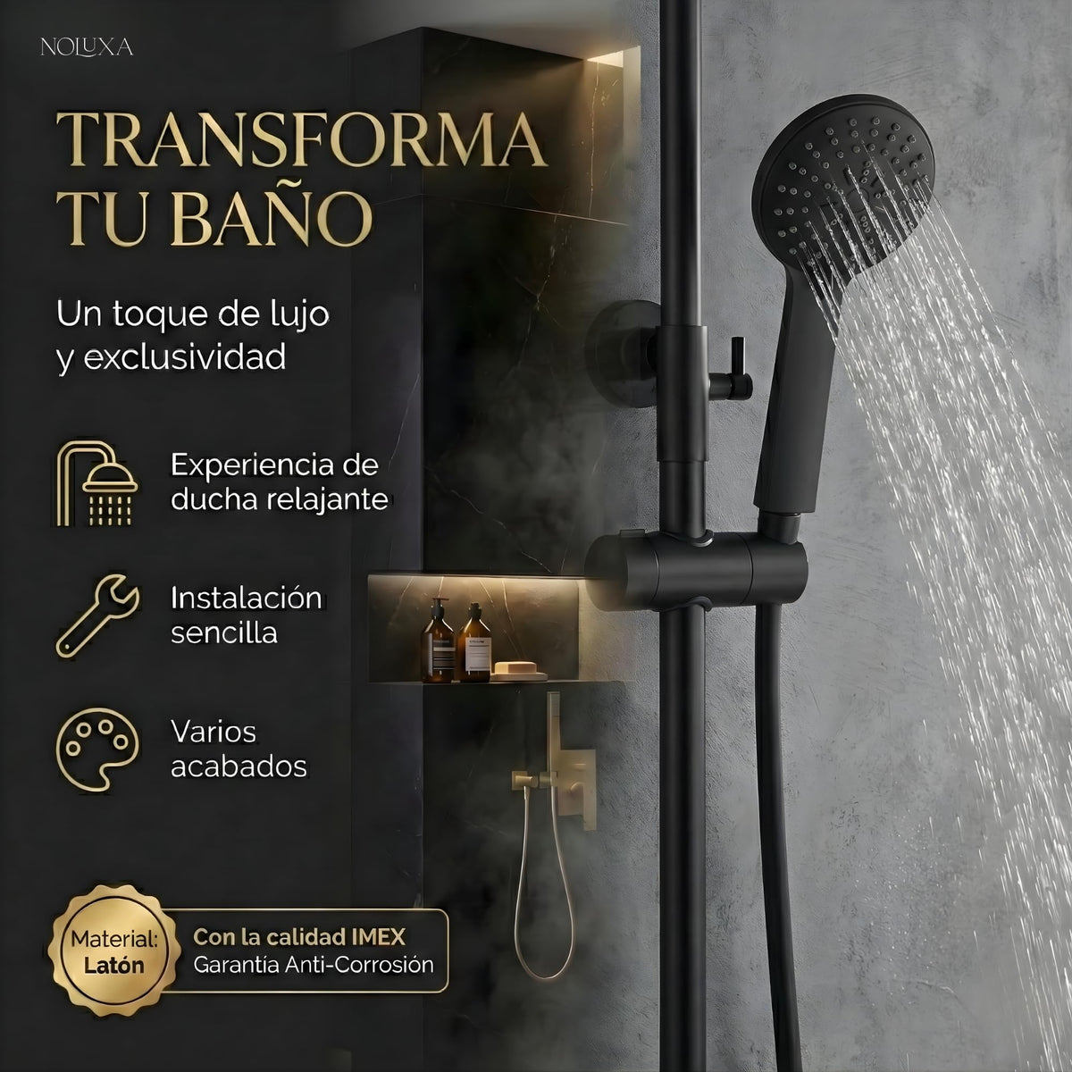 COLUMNA DE DUCHA MONOMANDO SERIE BELGICA