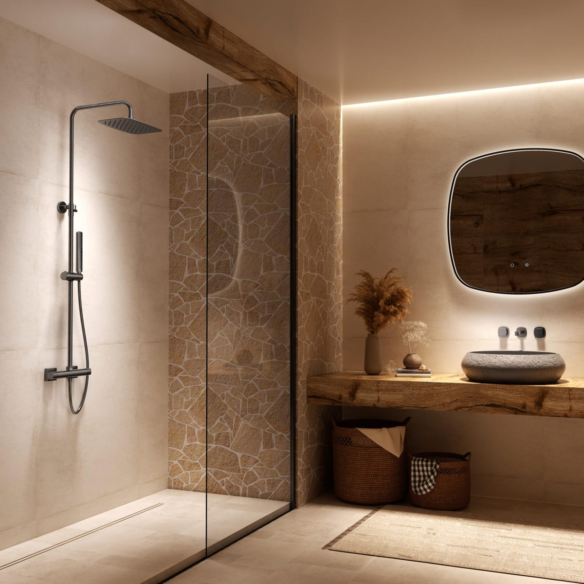 SINGLE-LEVER SHOWER COLUMN FIRENZE SERIES