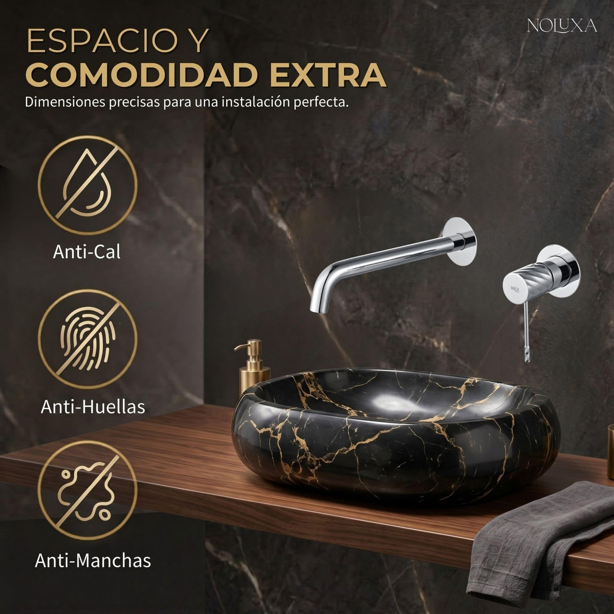 GRIFO LAVABO EMPOTRADO MONOMANDO SERIE BLESS