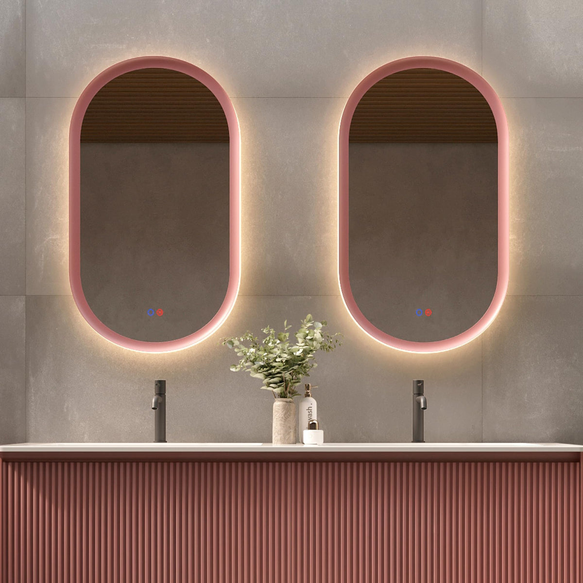 ESPEJO MILANO 50x90cm Rosa Coral
