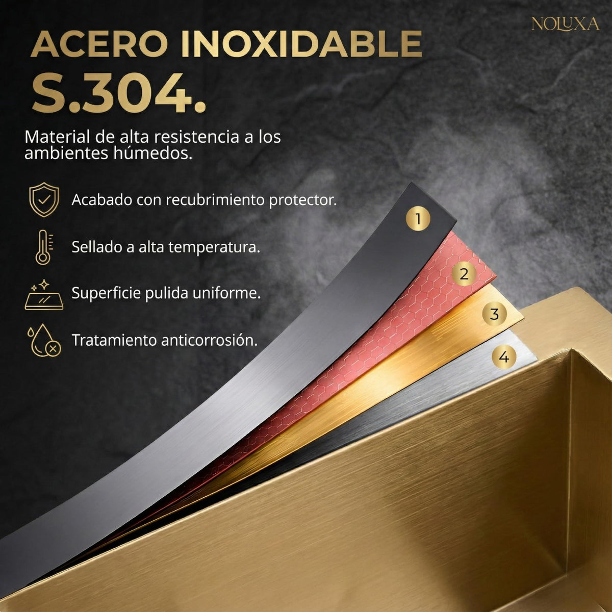 HORNACINA RECTANGULAR 63X33CM CON LUZ LED SERIE OCEANIC