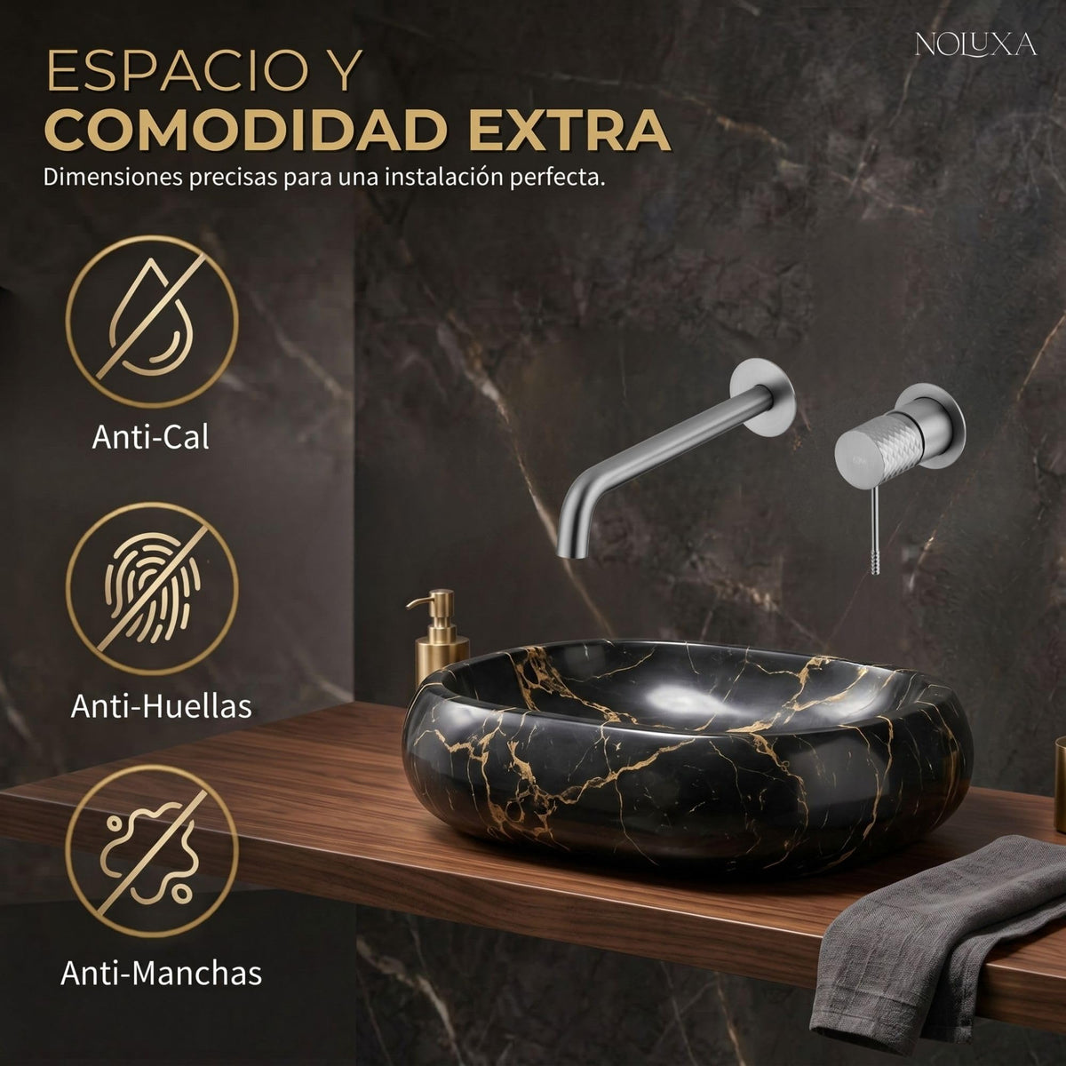 GRIFO LAVABO EMPOTRADO MONOMANDO SERIE GÉNOVA