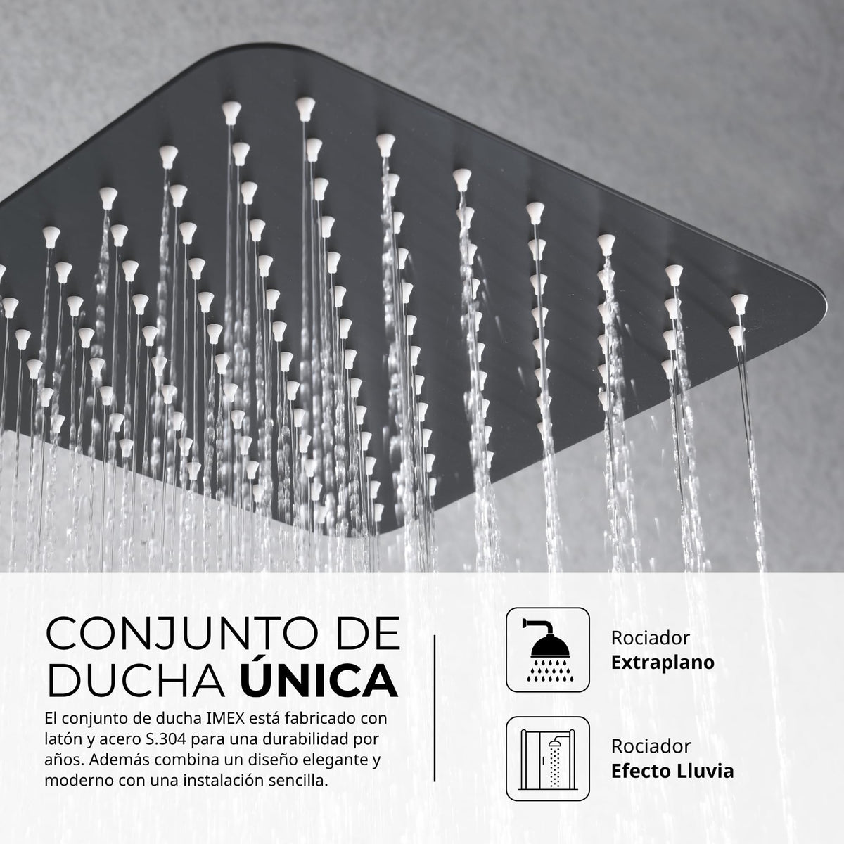 DUCHA EMPOTRADA TERMOSTÁTICA SERIE PORTUGAL
