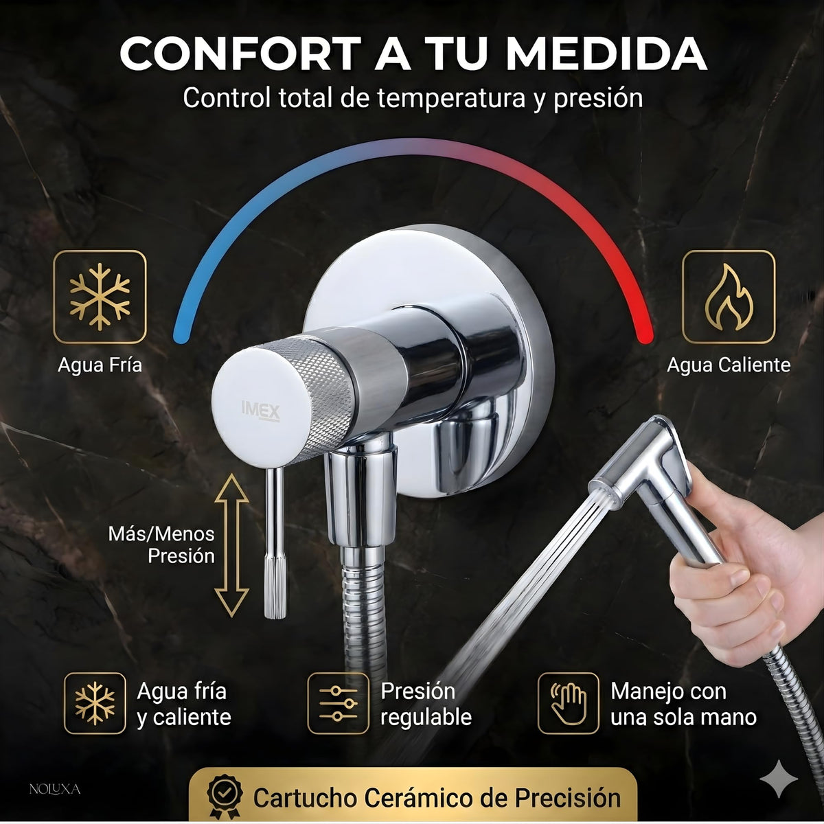 DUCHA HIGIÉNICA EMPOTRADA PARA WC SERIE LINE