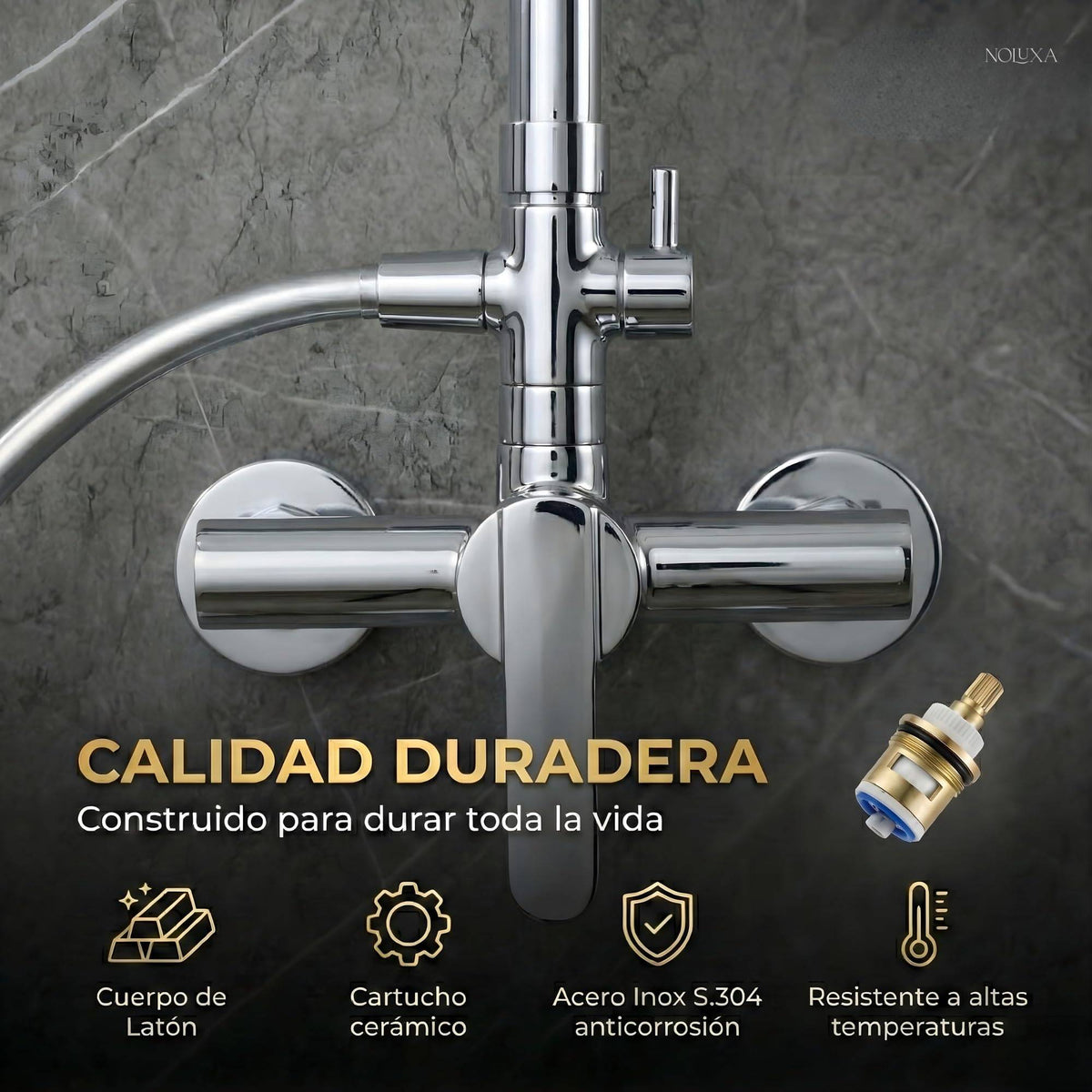 COLUMNA DE DUCHA MONOMANDO SERIE ROMA