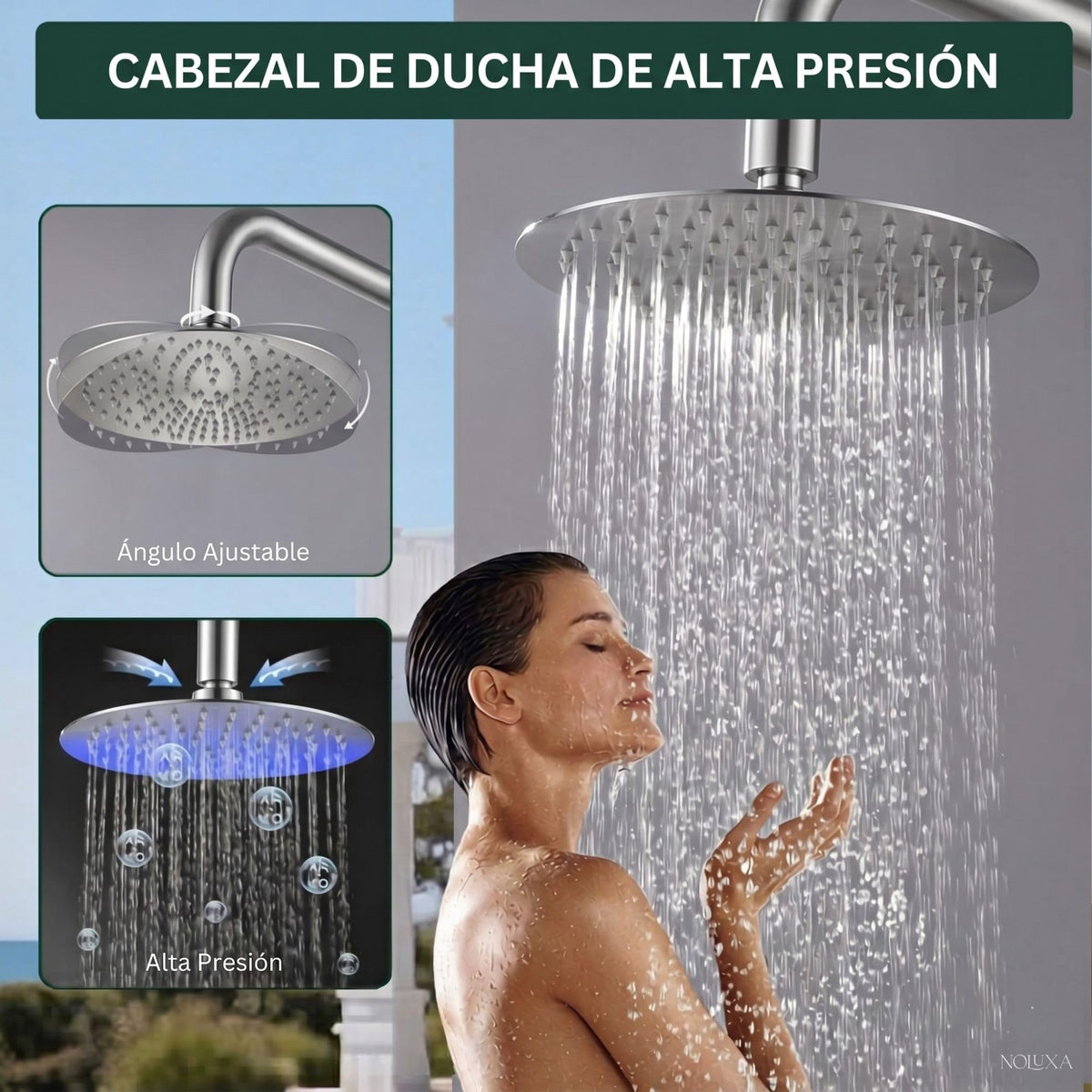 DUCHA PISCINA EXTERIOR EN ACERO INOX. S.316 SERIE OREGON