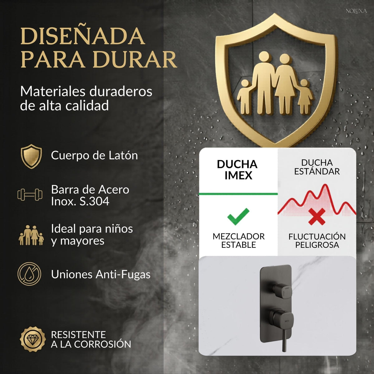 DUCHA EMPOTRADA MONOMANDO SERIE AREZZO
