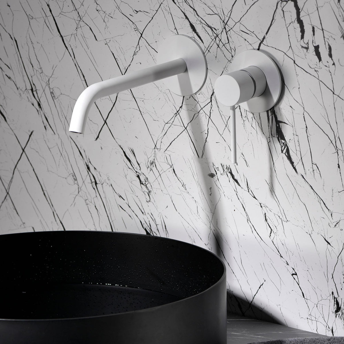 MONOMANDO EMPOTRADO LAVABO MILOS STICK Blanco Mate