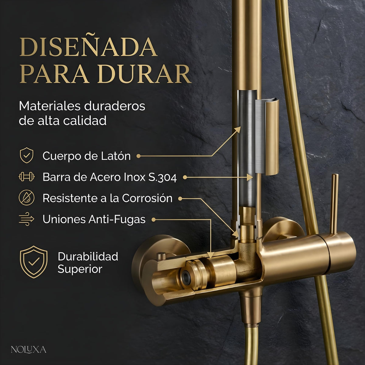 COLUMNA DE DUCHA MONOMANDO SERIE MONZA