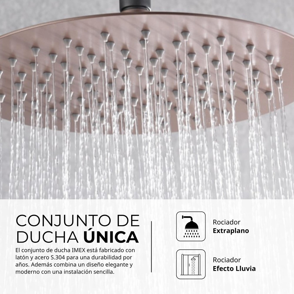 DUCHA EMPOTRADA TERMOSTÁTICA SERIE TOP