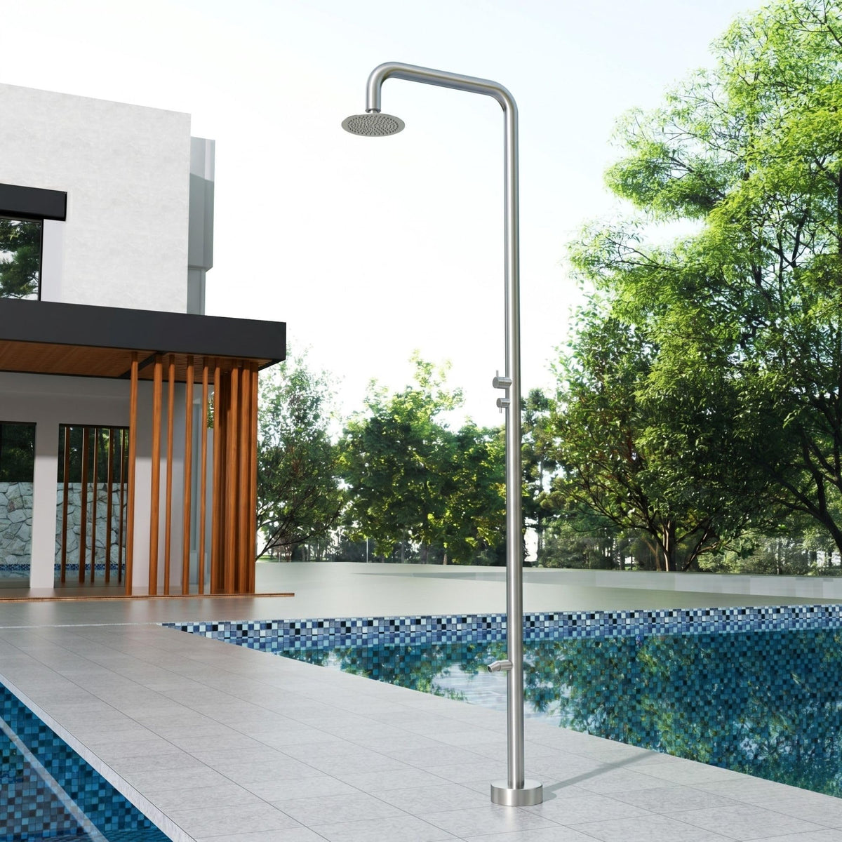 DUCHA PISCINA EXTERIOR EN ACERO INOX. S.316 SERIE MICHIGAN