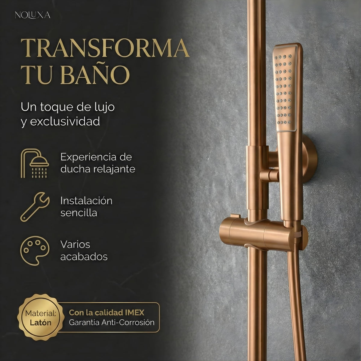 COLUMNA DE DUCHA MONOMANDO SERIE DELOS