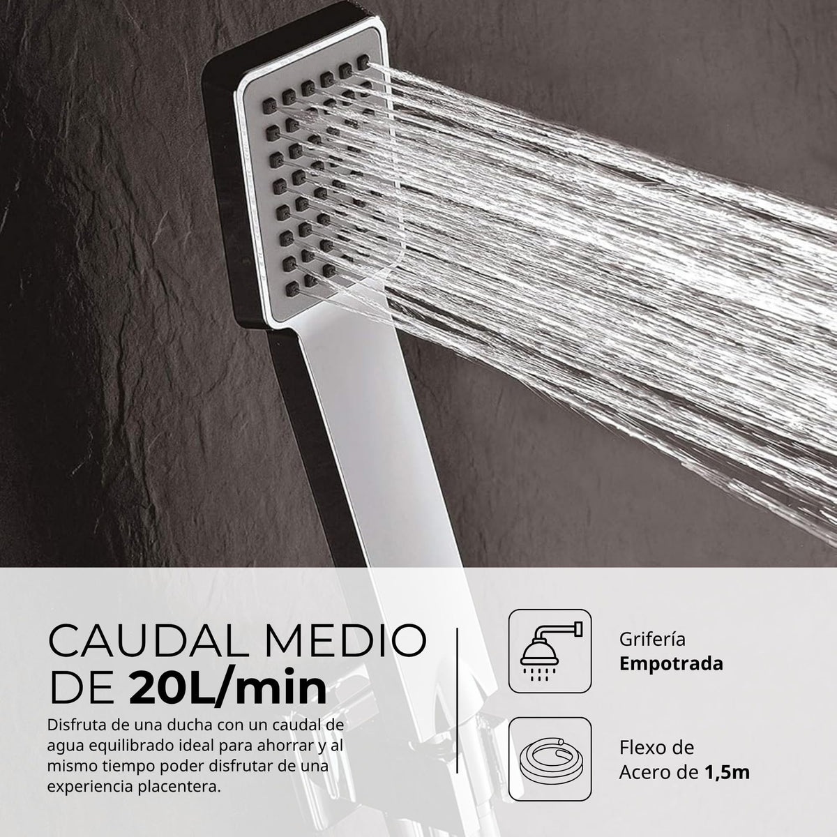 DUCHA EMPOTRADA MONOMANDO SERIE FIYI