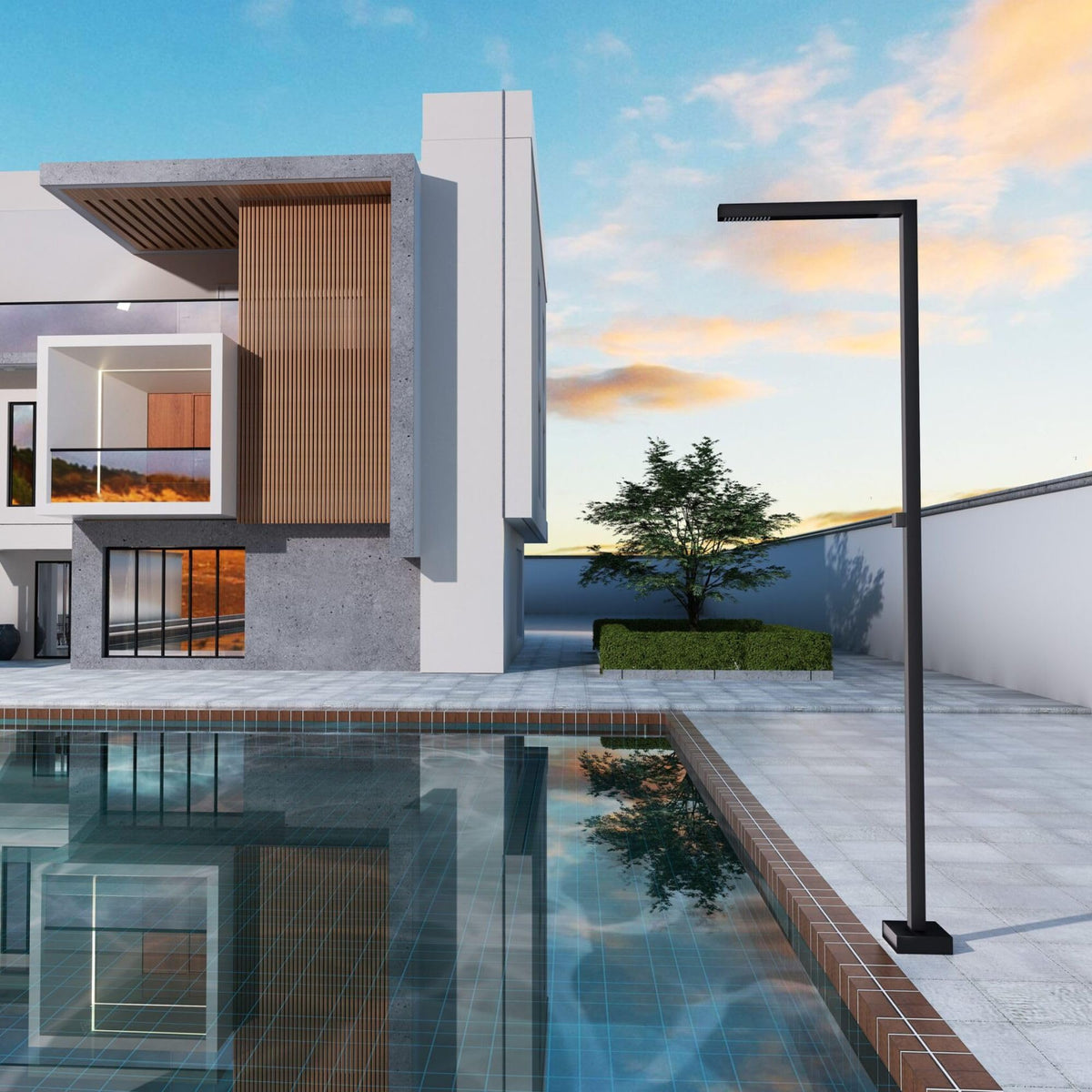 DUCHA PISCINA EXTERIOR EN ACERO INOX. S.316 SERIE ALABAMA