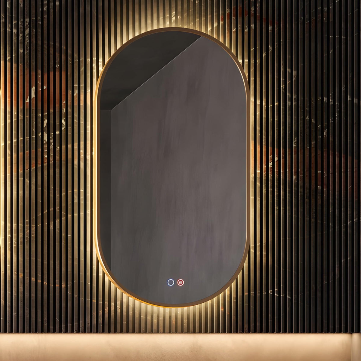 ESPEJO TOKYO 90x50 Oro Cepillado
