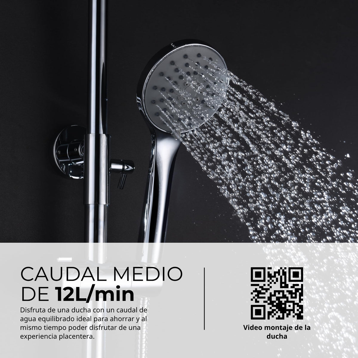 CONJUNTO DUCHA MONOMANDO LÚXOR Cromado