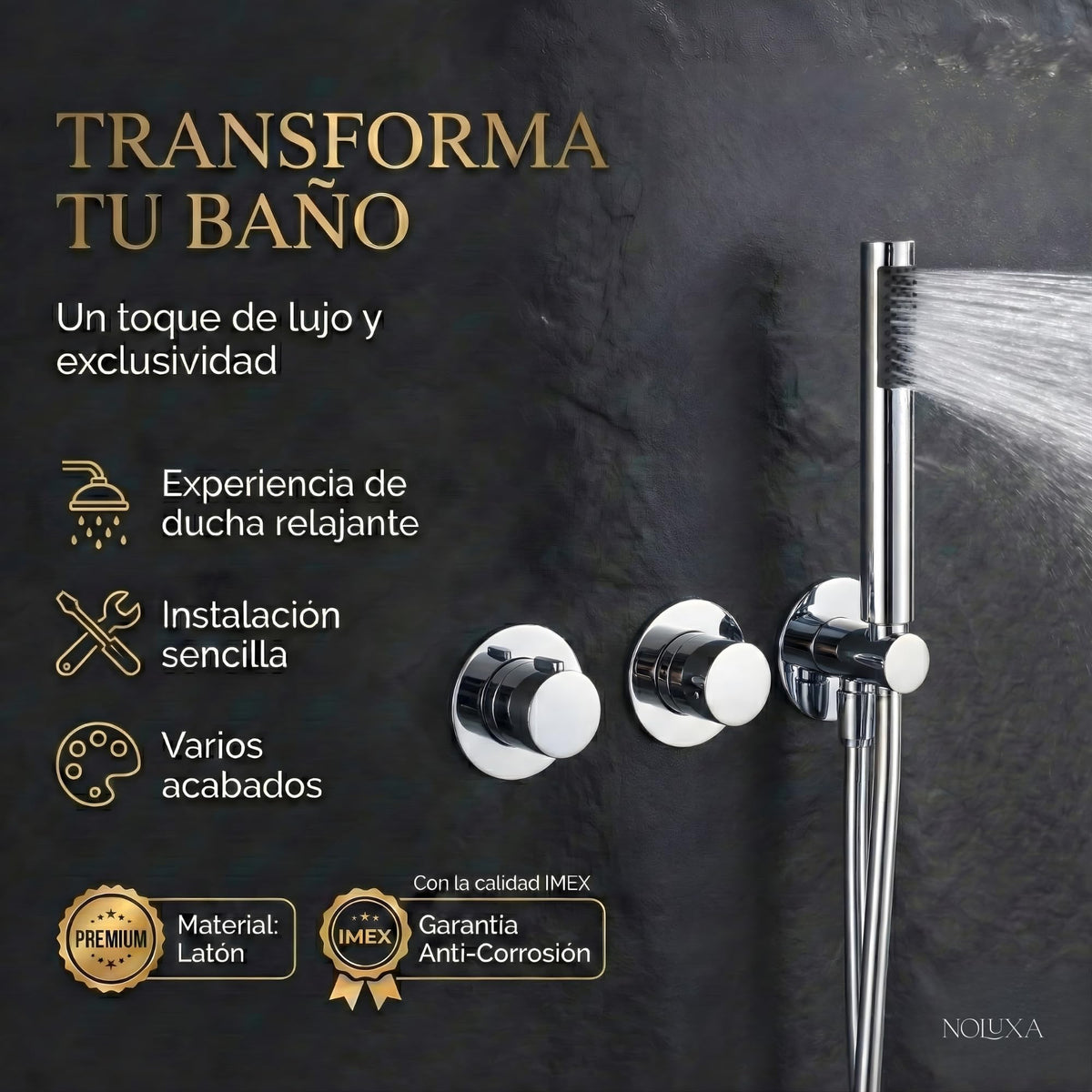 DUCHA EMPOTRADA TERMOSTÁTICA SERIE BREDA