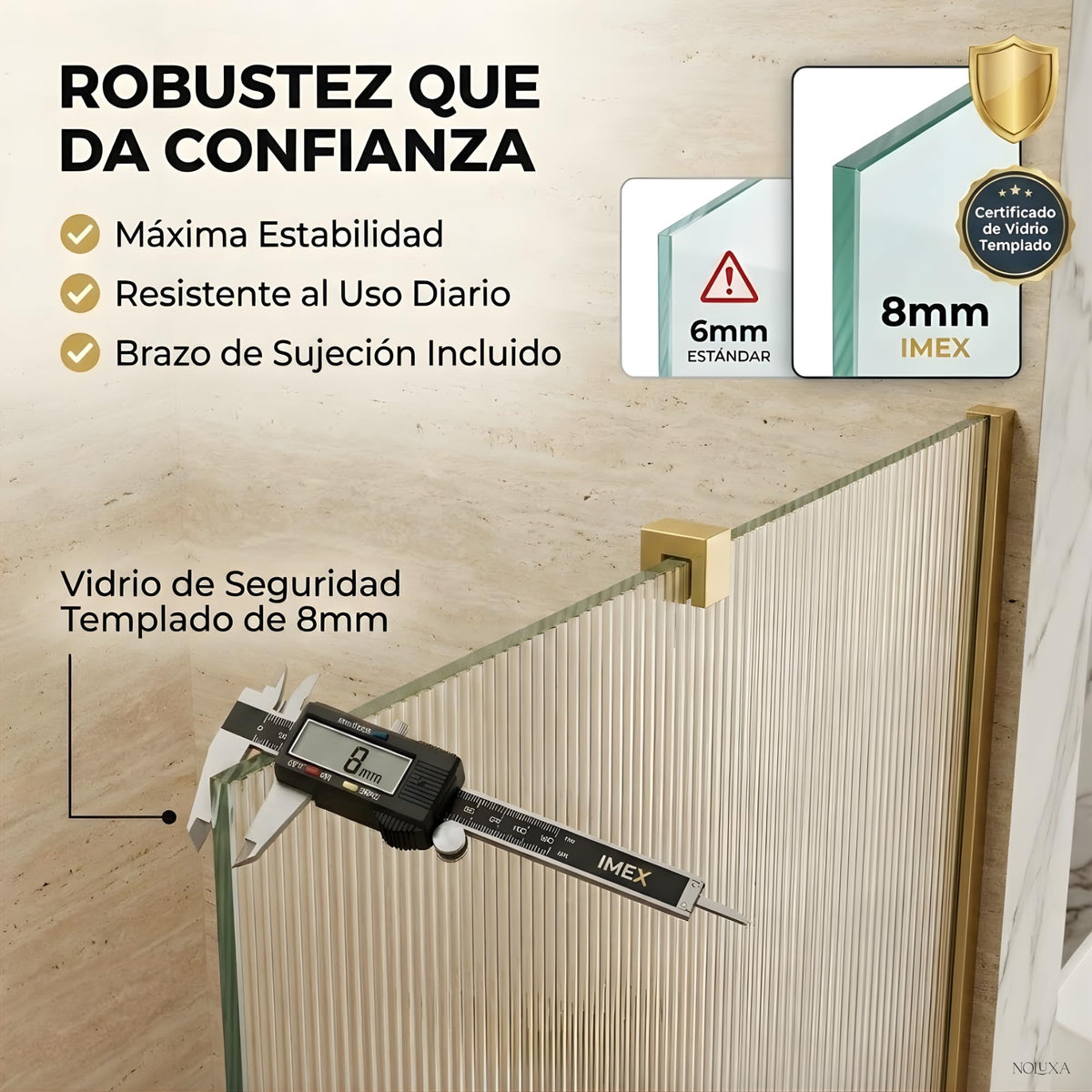 MAMPARA FIJO SCREEN WAVES 100 x 200 cm Blanco Mate