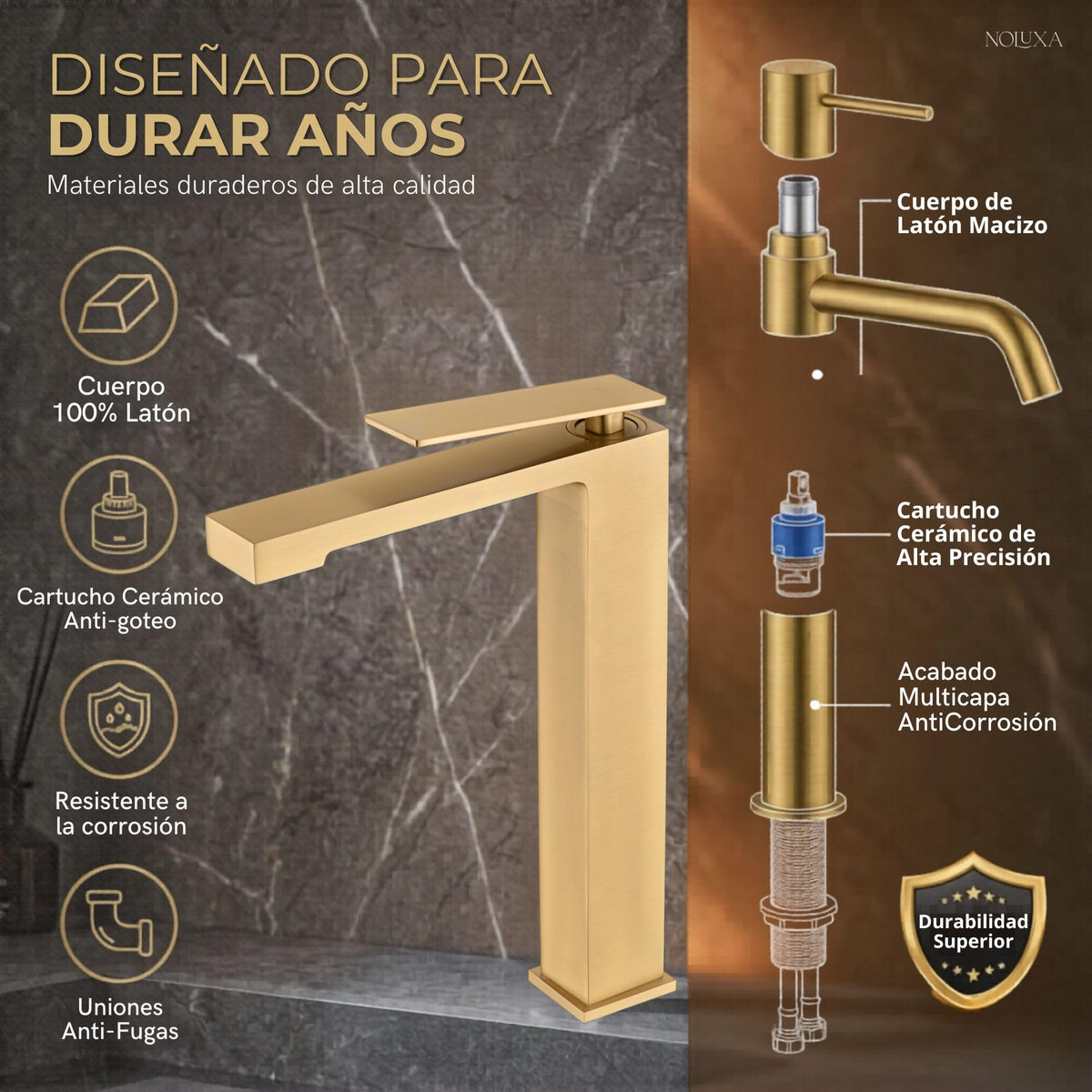 GRIFO LAVABO CAÑO ALTO MONOMANDO SERIE PISA
