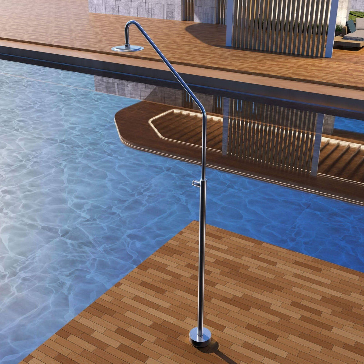 DUCHA PISCINA EXTERIOR EN ACERO INOX. S.316 SERIE COLORADO