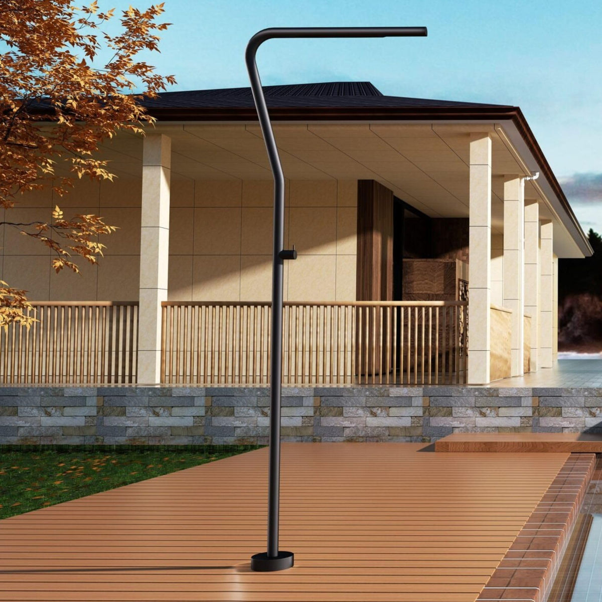 DUCHA PISCINA EXTERIOR EN ACERO INOX. S.316 SERIE NEVADA