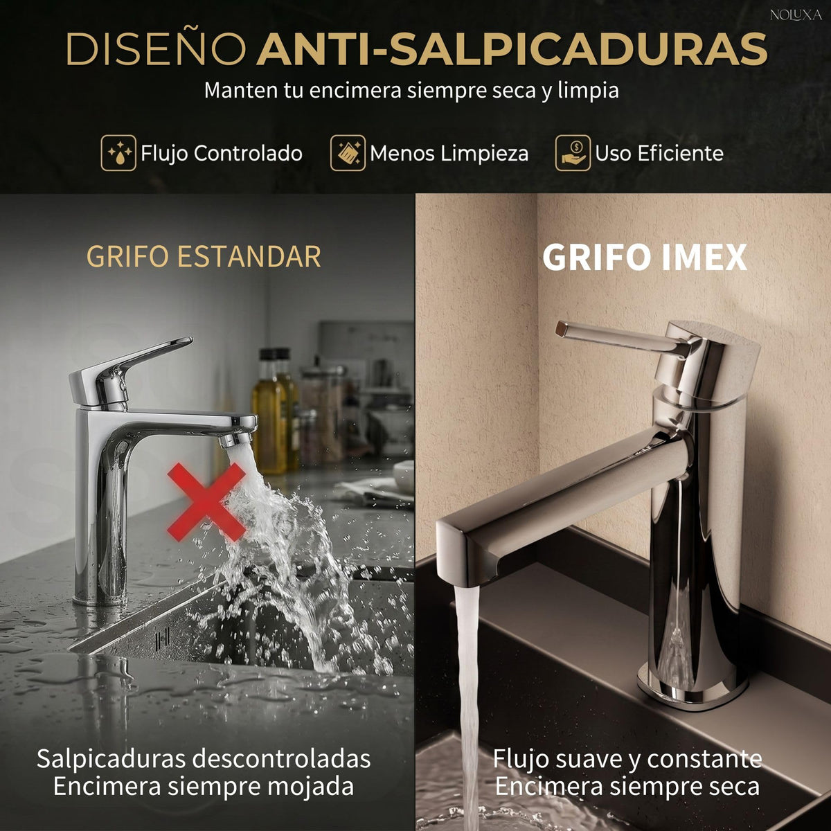 Mitigeur de lavabo à bec bas Série TOSCANA