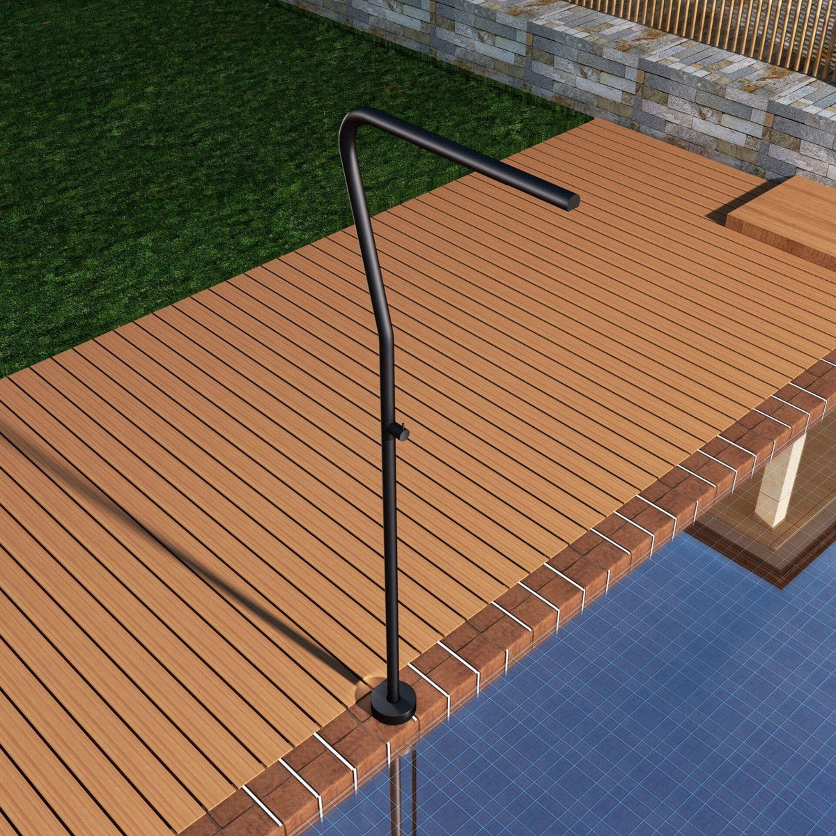 DUCHA PISCINA EXTERIOR EN ACERO INOX. S.316 SERIE NEVADA