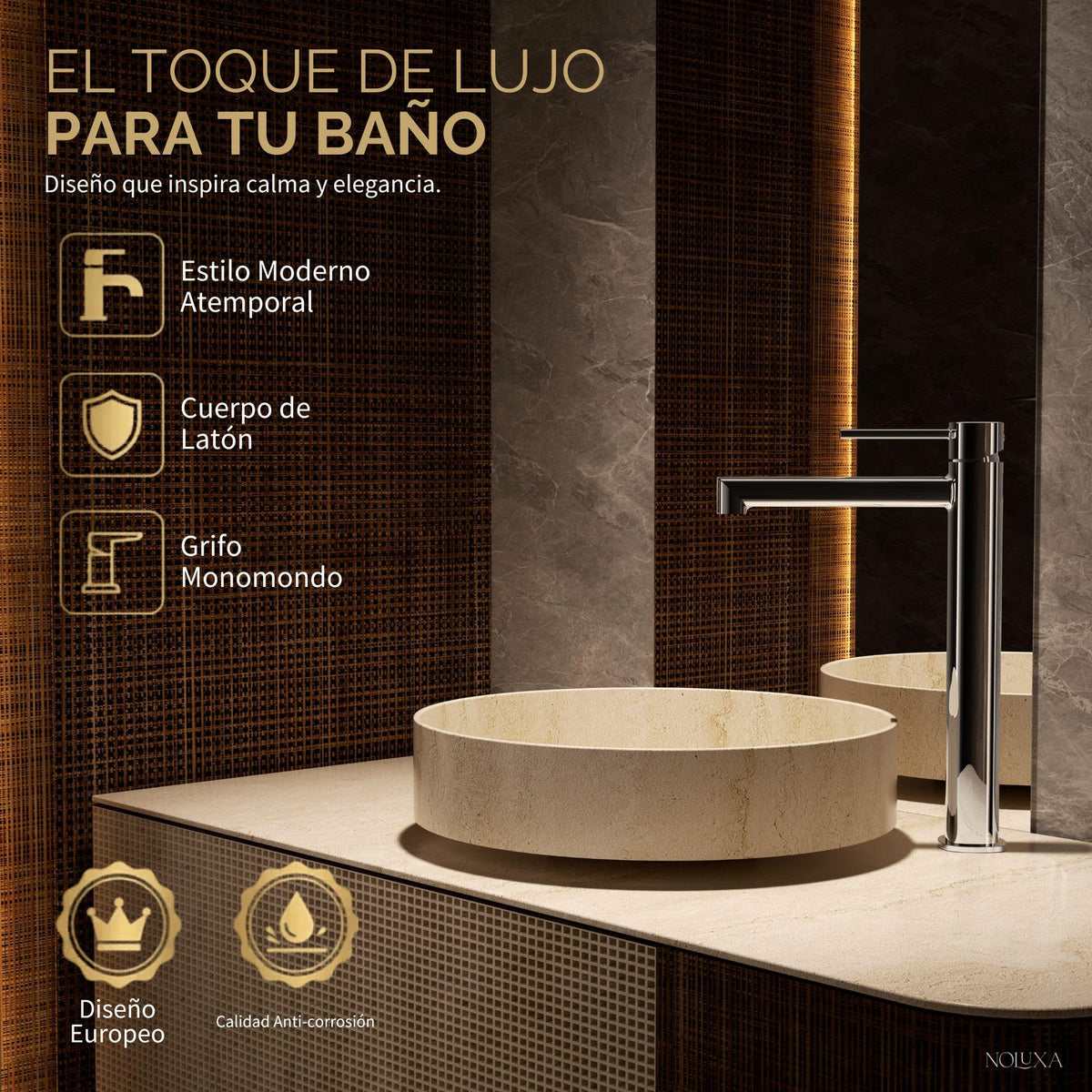 Tall-spout single-lever basin mixer TOSCANA SERIES