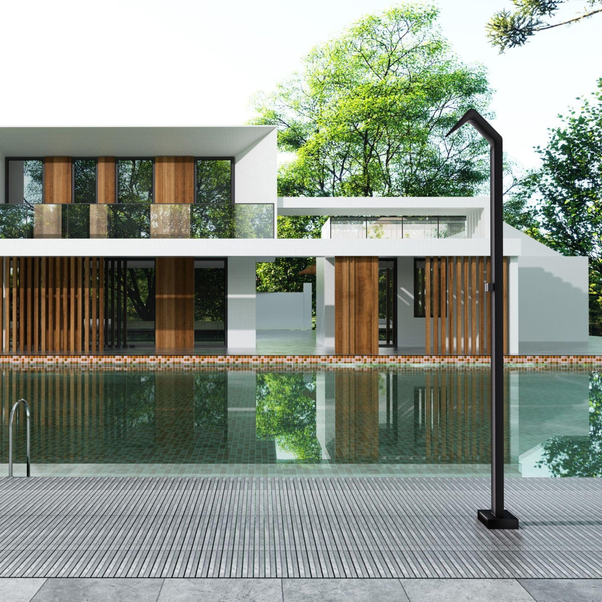 DUCHA PISCINA EXTERIOR EN ACERO INOX. S.316 SERIE NIAGARA