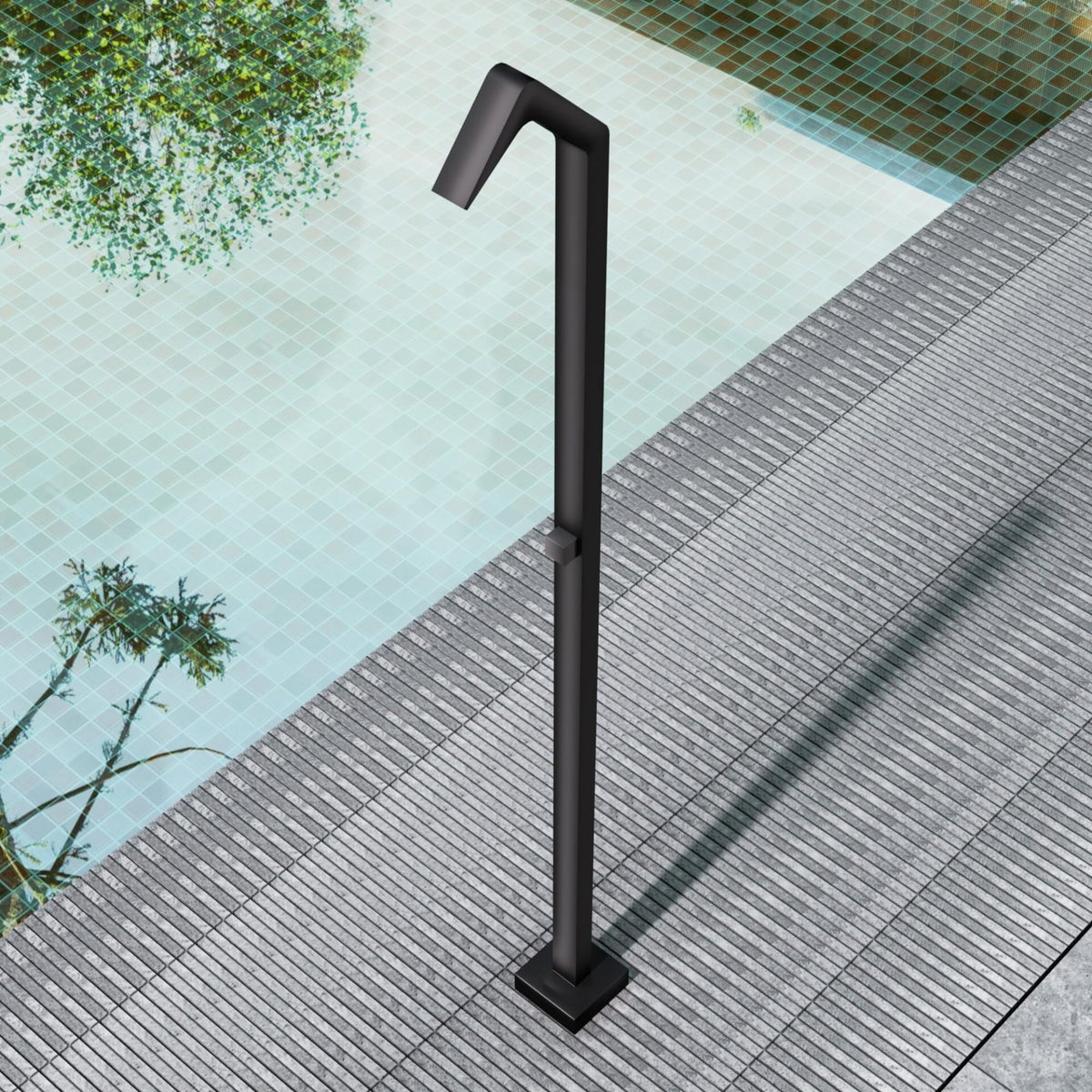 DUCHA PISCINA EXTERIOR EN ACERO INOX. S.316 SERIE NIAGARA