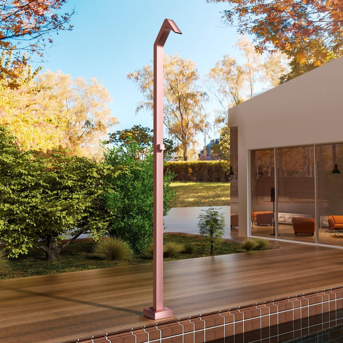 DUCHA PISCINA EXTERIOR EN ACERO INOX. S.316 SERIE NIAGARA