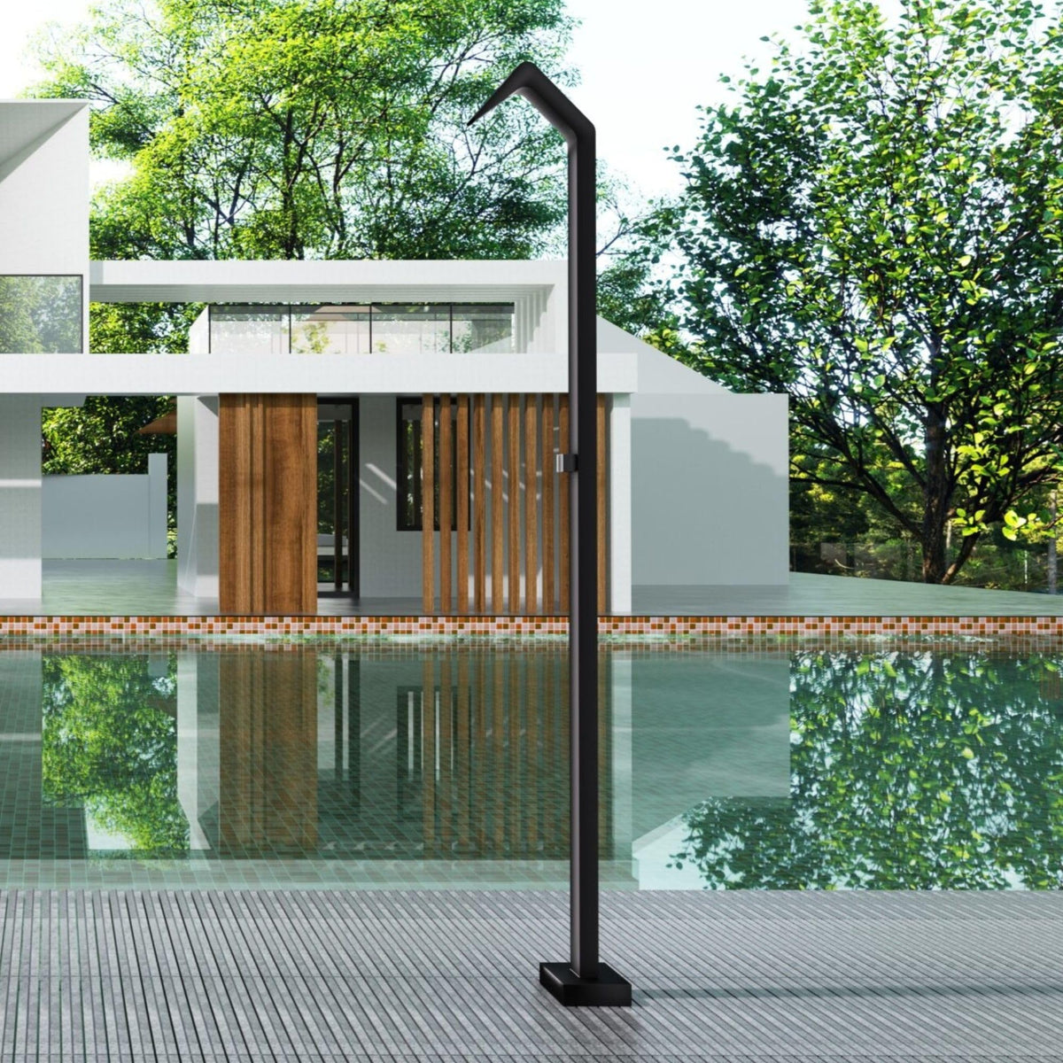 DUCHA PISCINA EXTERIOR EN ACERO INOX. S.316 SERIE NIAGARA
