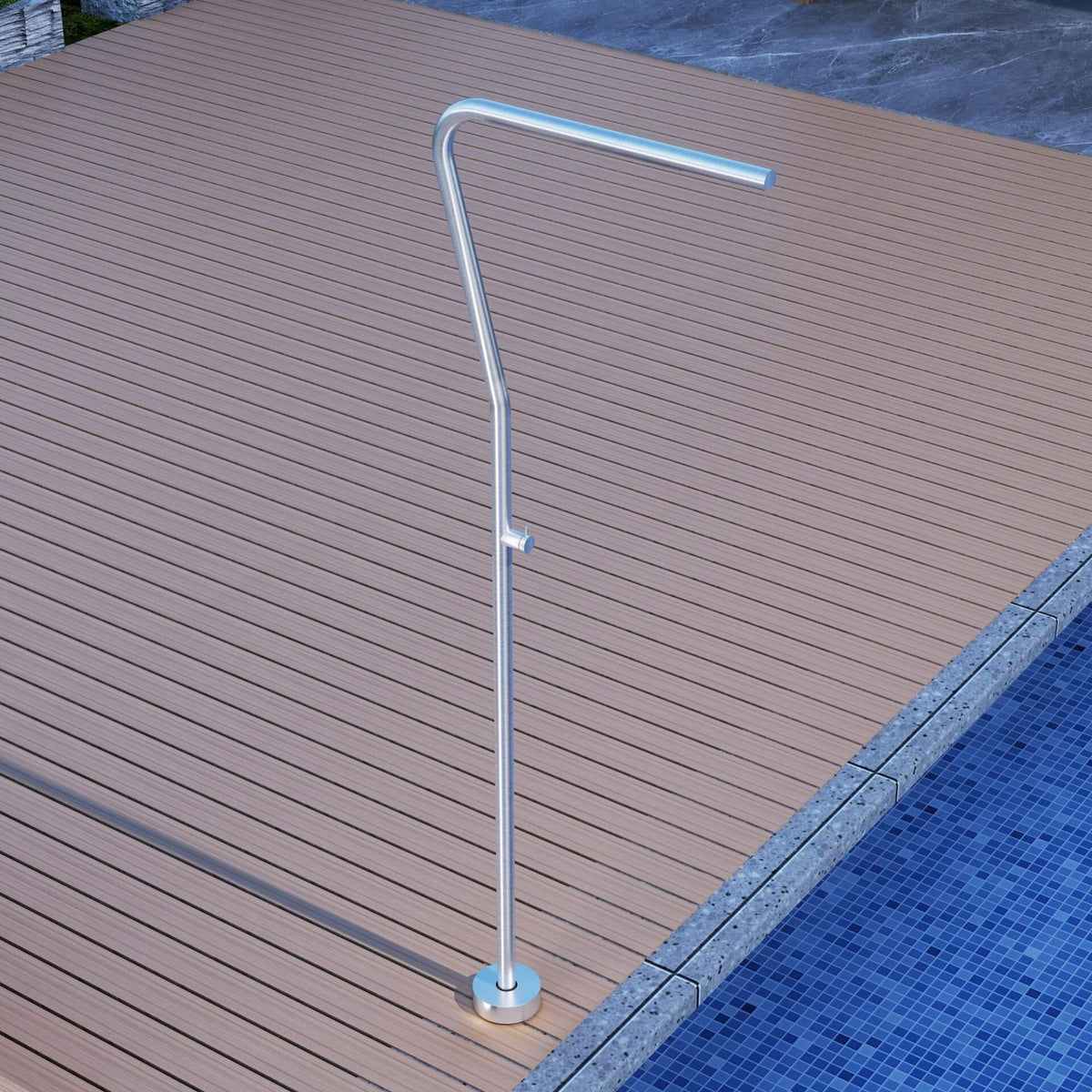 DUCHA PISCINA EXTERIOR EN ACERO INOX. S.316 SERIE NEVADA