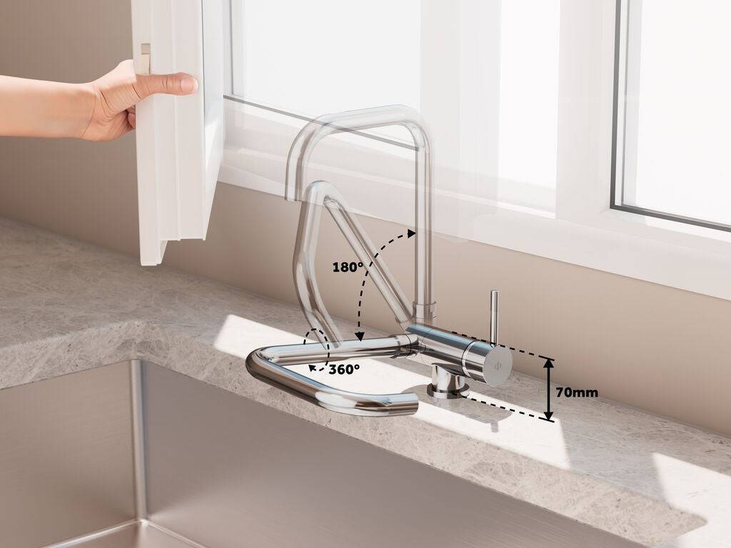 GRIFO DE COCINA ABATIBLE SERIE ABAT