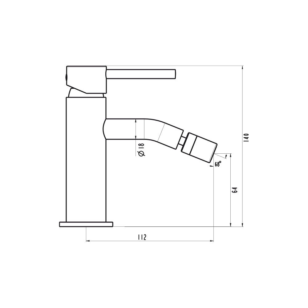 GRIFO BIDET MONOMANDO SERIE SIRIO - Noluxa