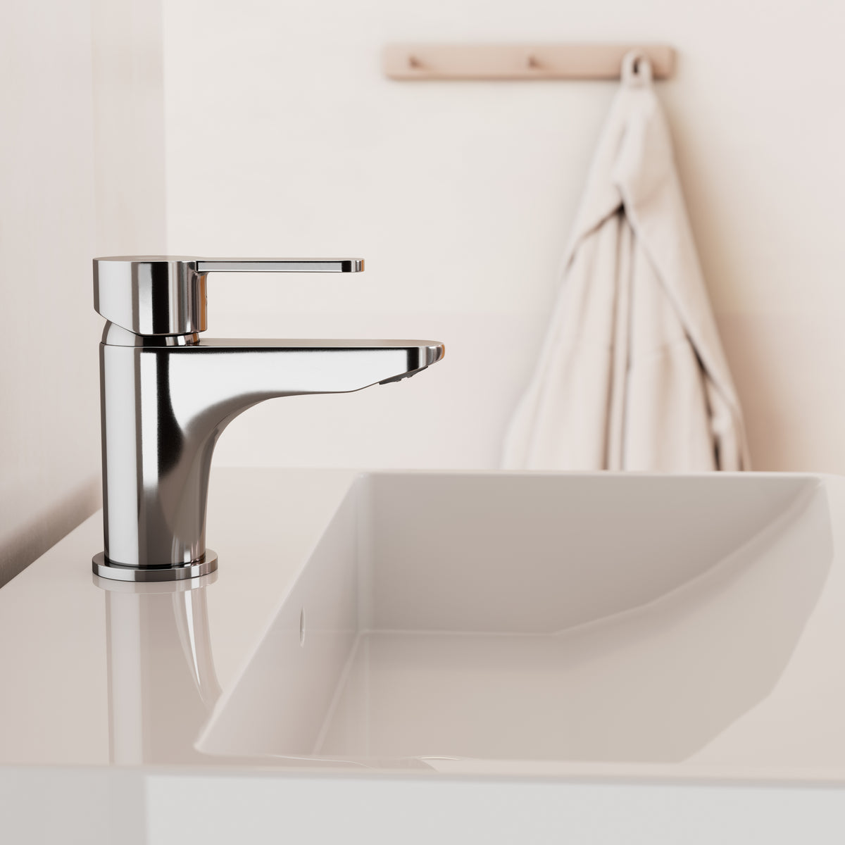 GRIFO LAVABO CAÑO BAJO MONOMANDO SERIE SION - Noluxa