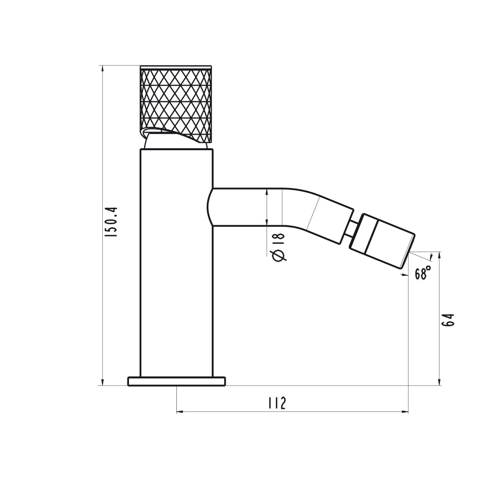 GRIFO BIDET MONOMANDO SERIE HELIOS - Noluxa