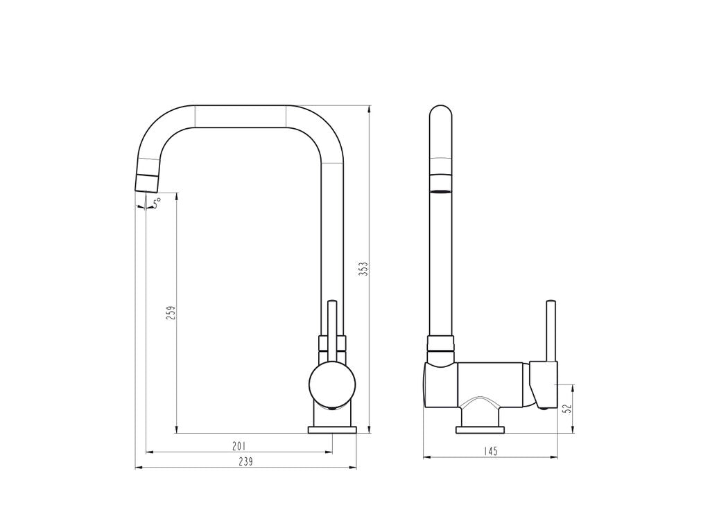GRIFO DE COCINA ABATIBLE SERIE ABAT - Noluxa