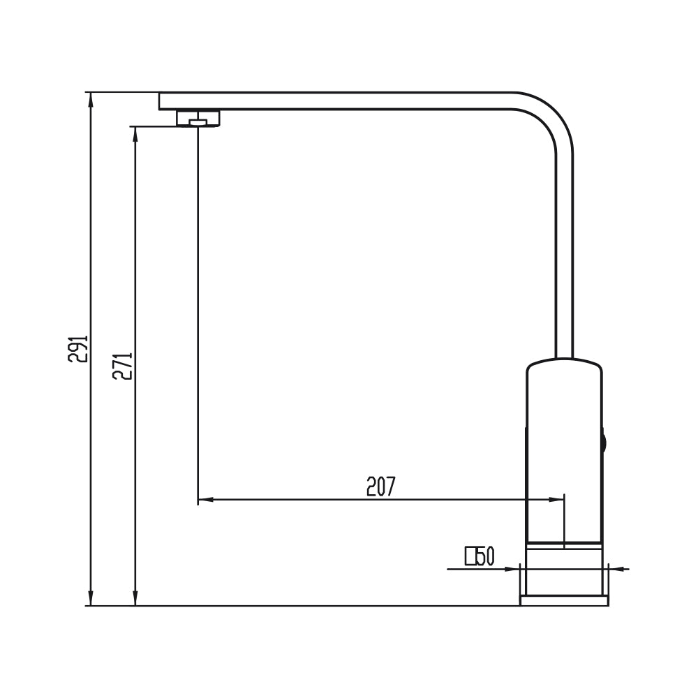 GRIFO DE COCINA SERIE QUADRA - Noluxa