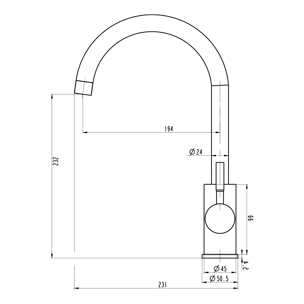 GRIFO DE COCINA SERIE ROUND - Noluxa