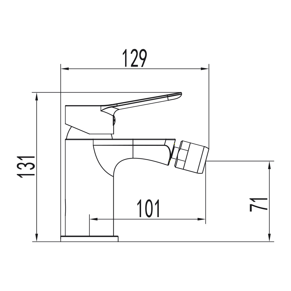 GRIFO BIDET MONOMANDO SERIE RHIO - Noluxa