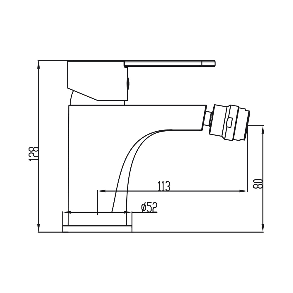 GRIFO BIDET MONOMANDO SERIE SION - Noluxa