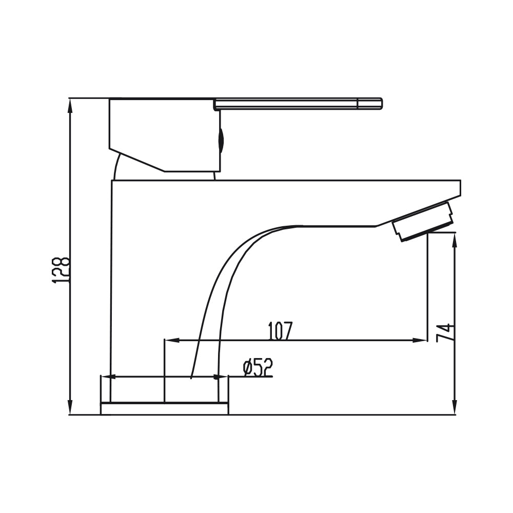 GRIFO LAVABO CAÑO BAJO MONOMANDO SERIE SION - Noluxa